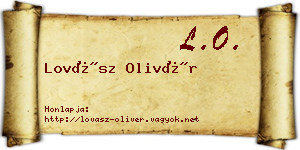 Lovász Olivér névjegykártya