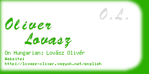 oliver lovasz business card