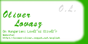 oliver lovasz business card